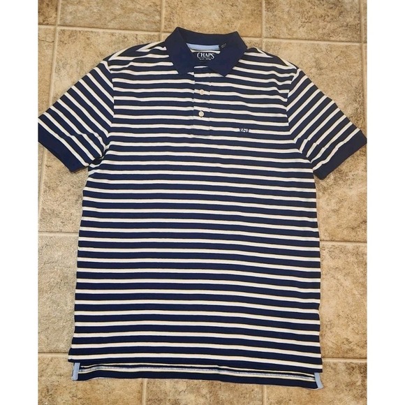 Chaps Other - Chaps Polo , Men's Small, Stripped, Very Soft.  Navy, White, Yellow. EUC
